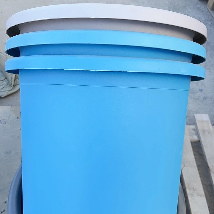 塑料瑕疵四季盆9#｛2蓝1浅灰｝无托