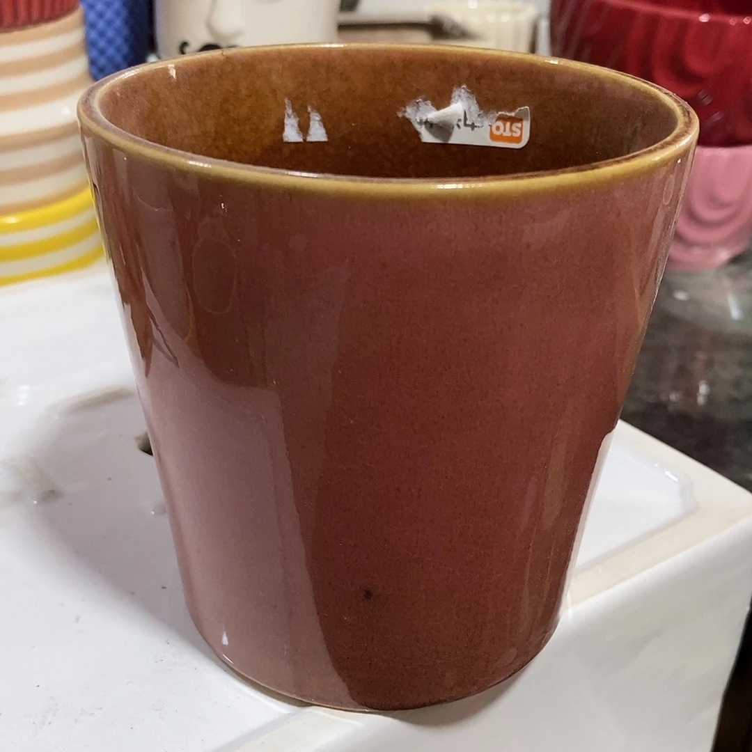 摆件陶陶盆有孔 窑裂修补 介意勿拍