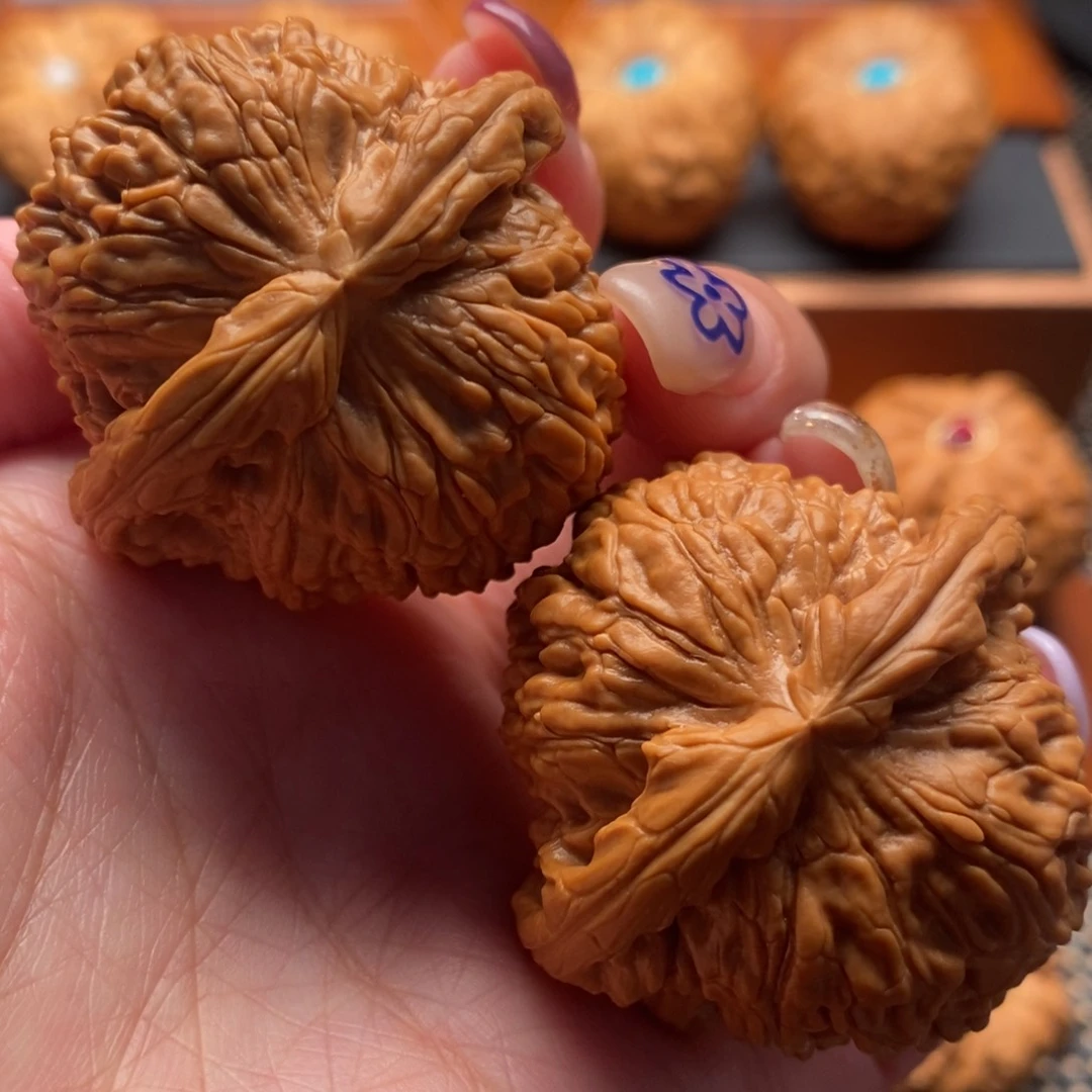 文玩核桃把件42尺寸白狮子