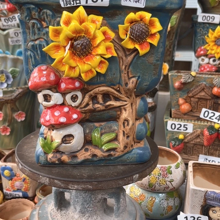 紫砂花盆粗陶材质多肉花盆787