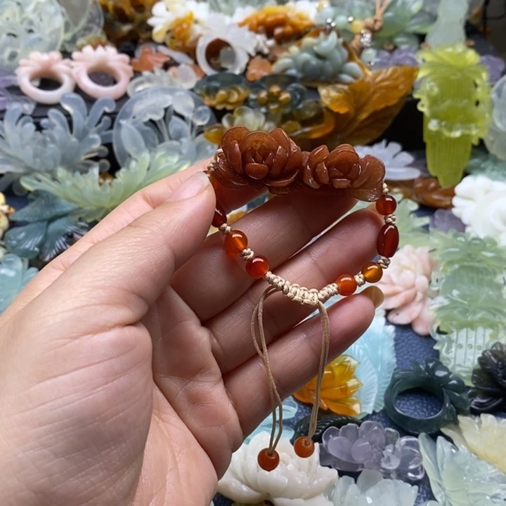 蛇纹石玉合金颈饰