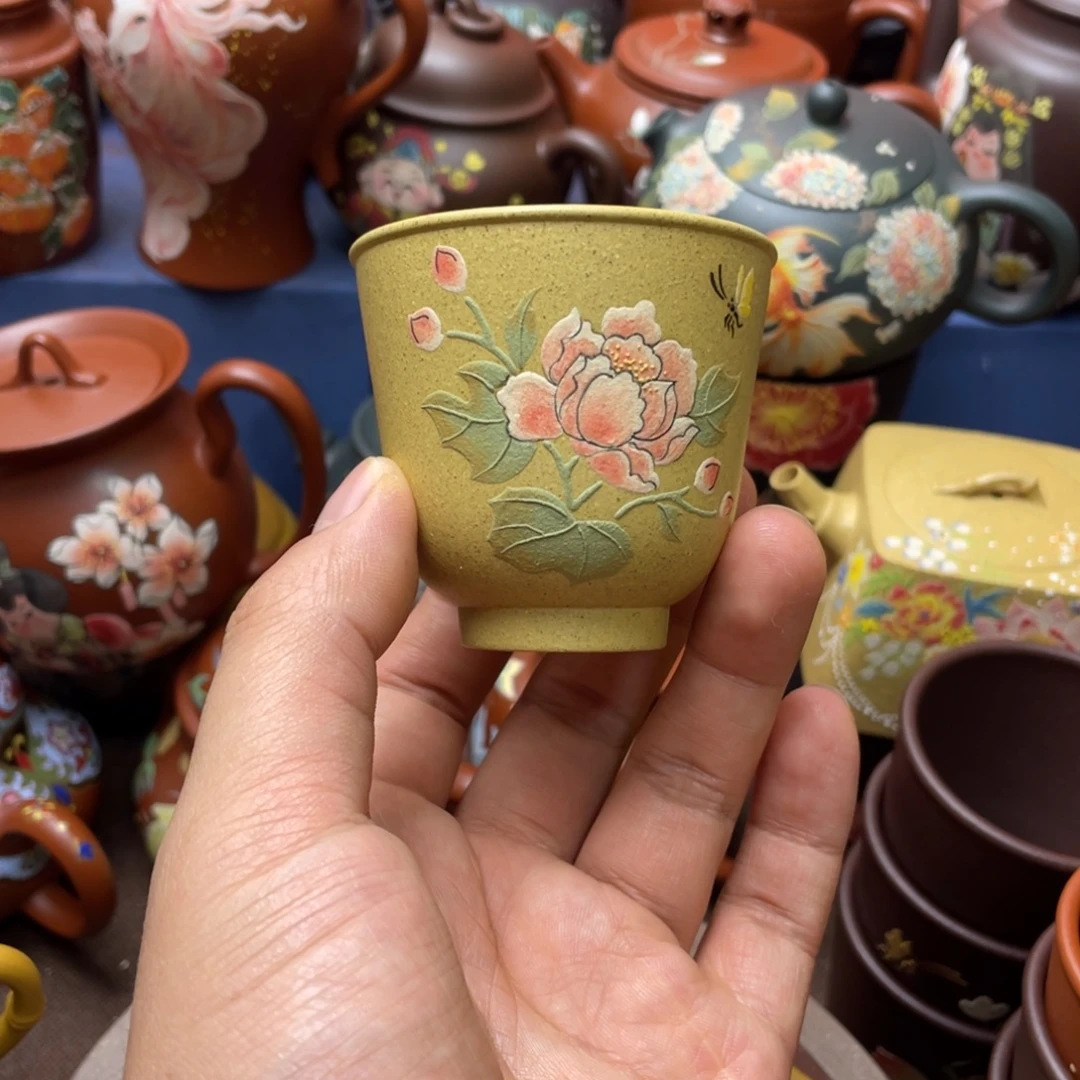 茶杯红泥紫砂主人杯80cc