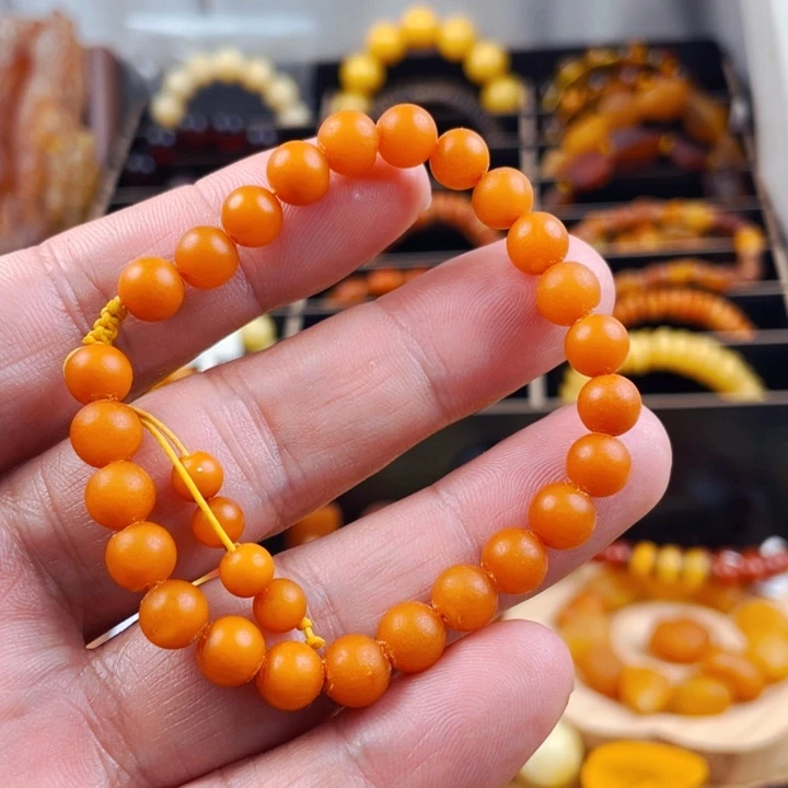 琥珀颈饰未镶嵌手串