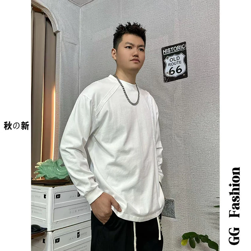 【cityboy】秋季新款纯棉美式潮牌重磅卫衣宽松百搭简约圆领卫衣