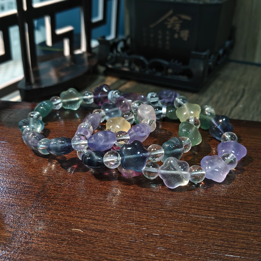 【书记甄选】天然萤石五角星单圈手链 多样性发一件 BB420