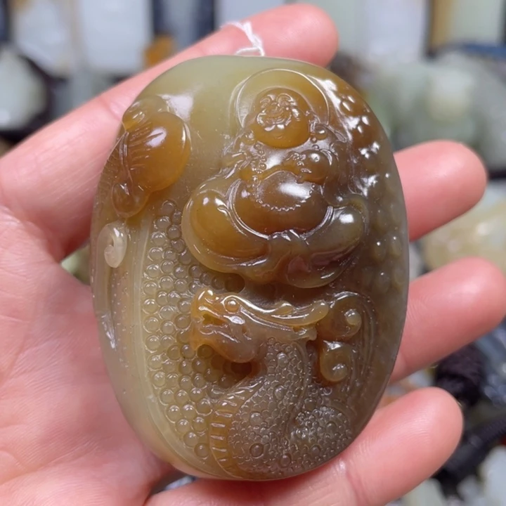 和田玉未镶嵌挂件