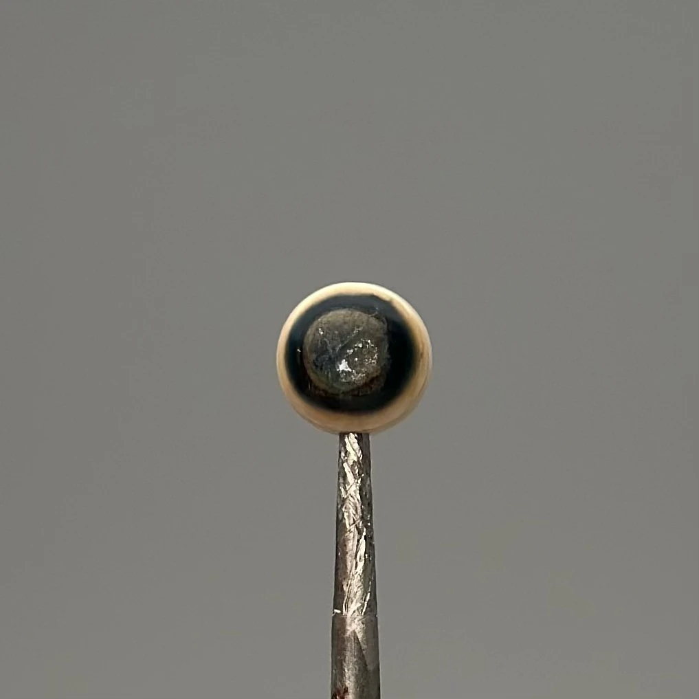 DEZHI/德志8mm蓝眼单珠天然猛犸牙K653