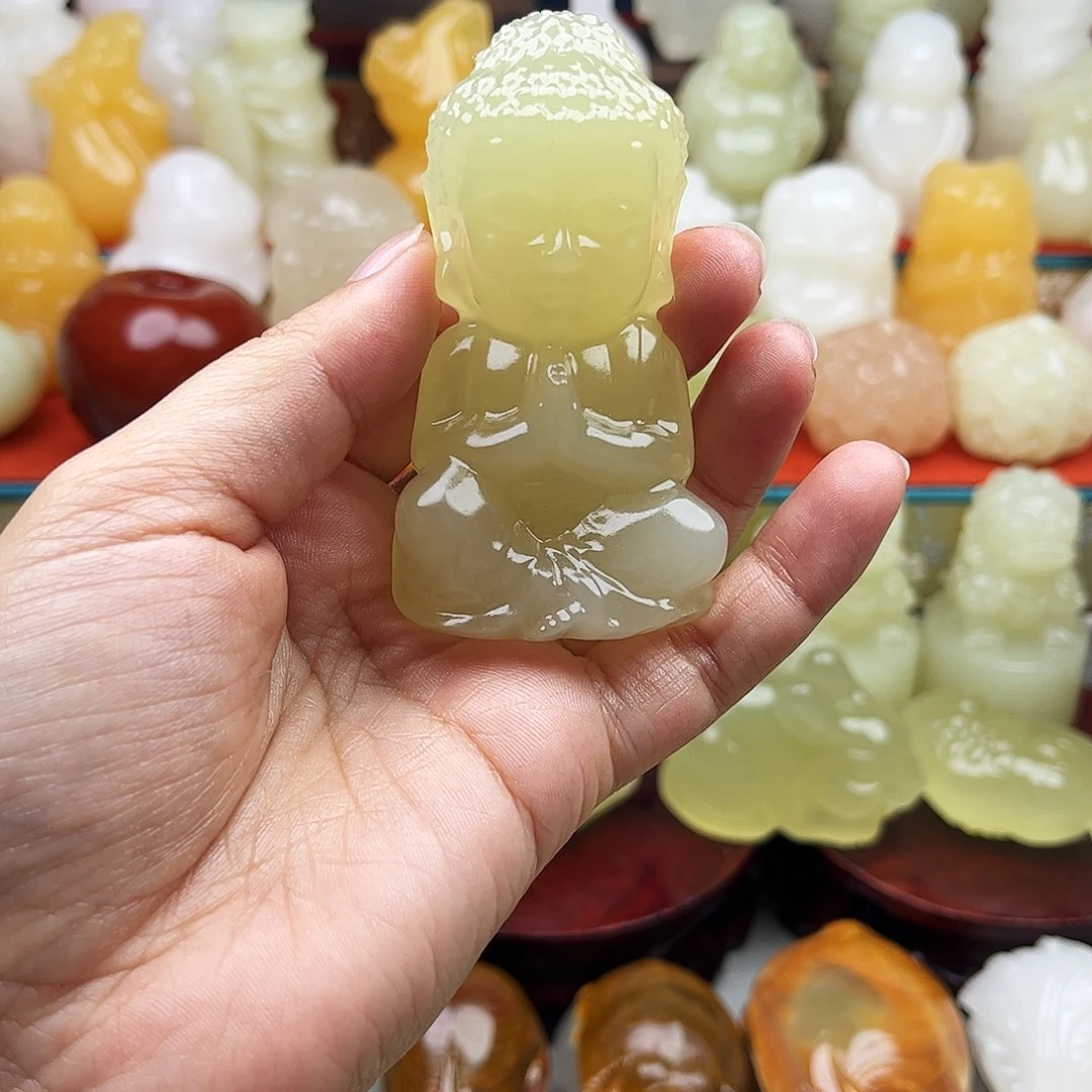 浅***然石材佛佛手吧摆件