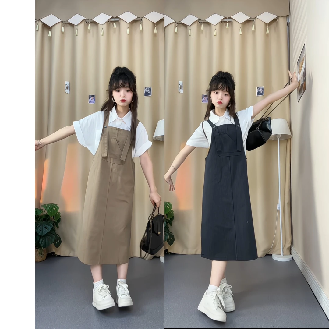 图图.150小个子改版日系简约背带裙