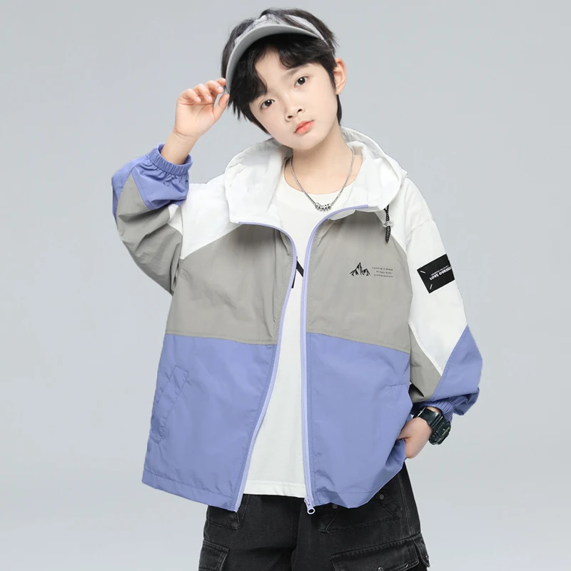 男童夏季防晒衣2025新款中大童男孩夏款轻薄上衣潮B5049