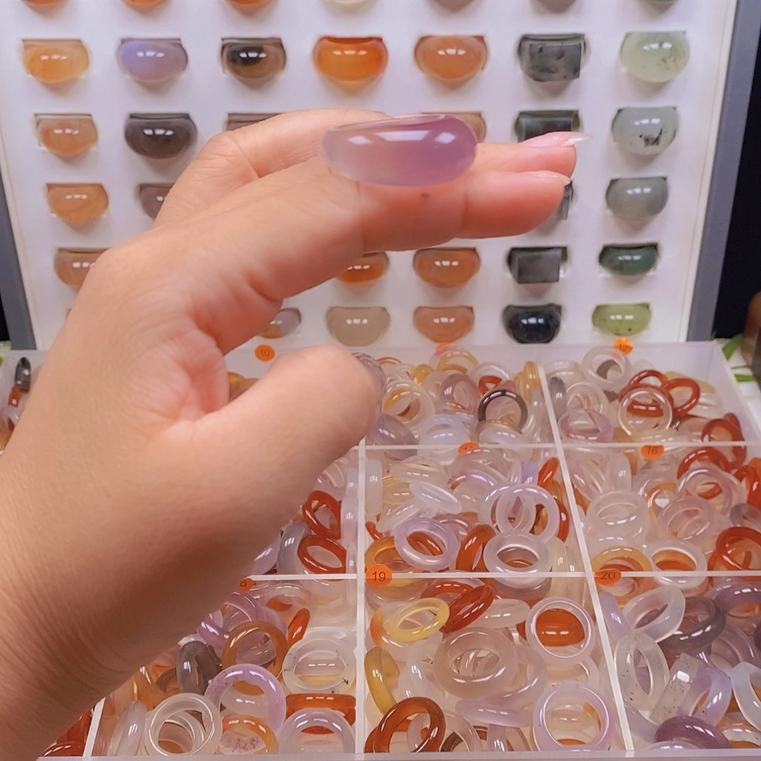 ღ***丷未镶嵌戒指玛瑙/玉髓港21