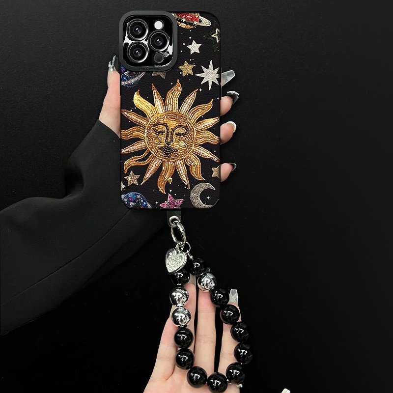 太阳适用苹果vivo华为oppo小米iPhone16瞳眼小羊皮手机壳