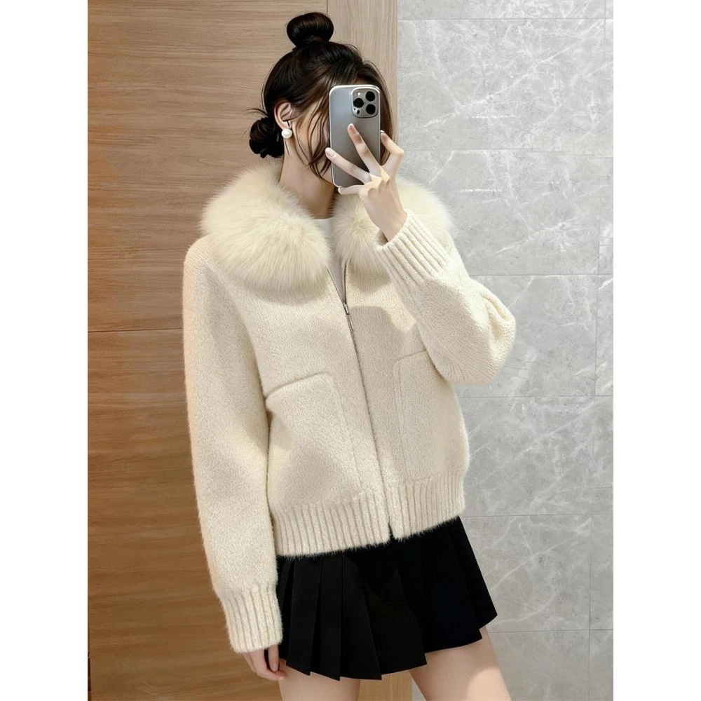 慵懒风韩版羊羔绒外套女秋冬新款巨好看休闲百搭小个子摇粒绒上衣