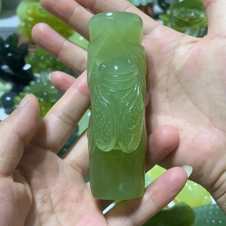 【闪购商品】未镶嵌蛇纹石玉把件超****～