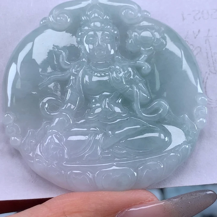 颈饰未镶嵌翡翠大势至菩萨吊坠