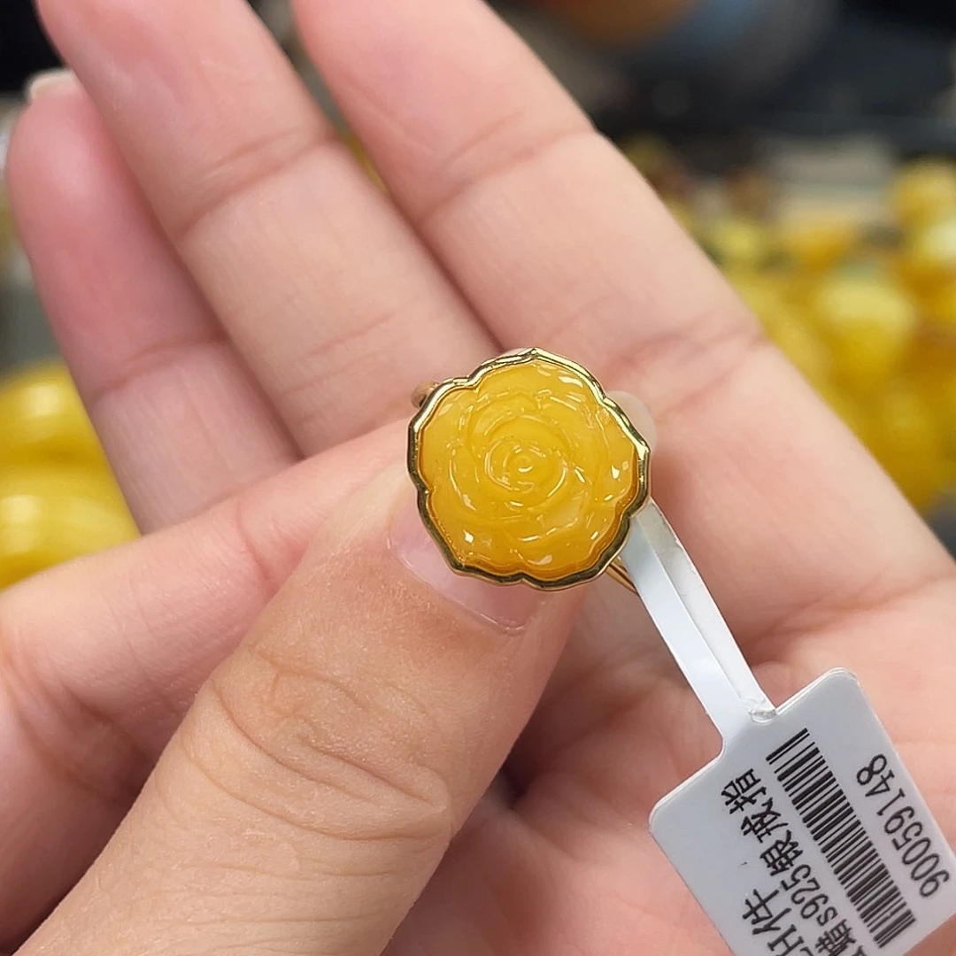 琥珀银S925镶嵌裸石多样性发其一h