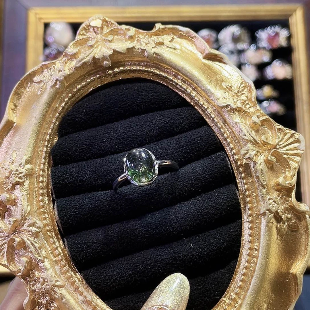 925银绿幽灵银戒指