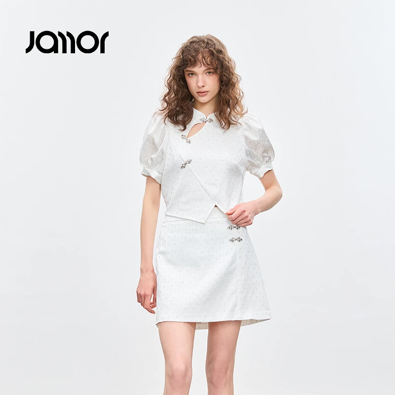 【贤哥粉丝专享】Jamor复古盘扣新中式套装2025夏季新款JM4102