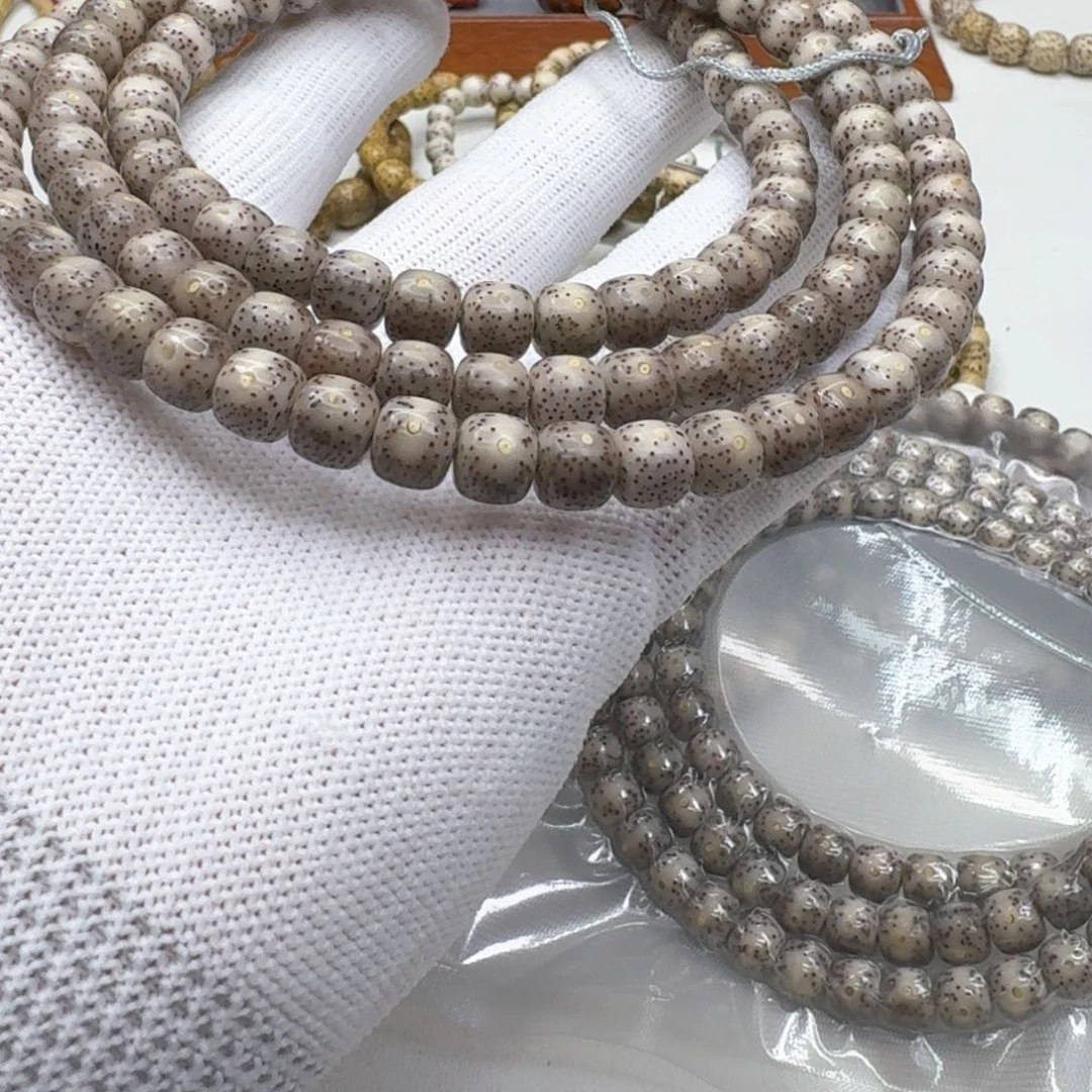 星月菩提手串9灭世糯冰月留白针尖星8左右108