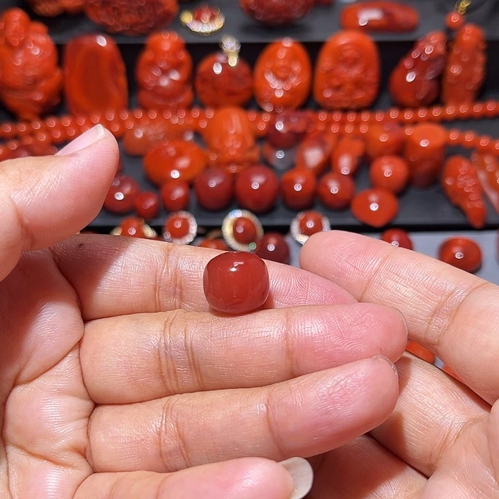 南红玛瑙未镶嵌配饰老型13.6mm