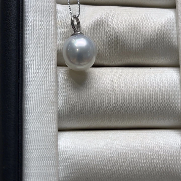 吊坠(不含链)银S925镶嵌海水珍珠10-11mm24号