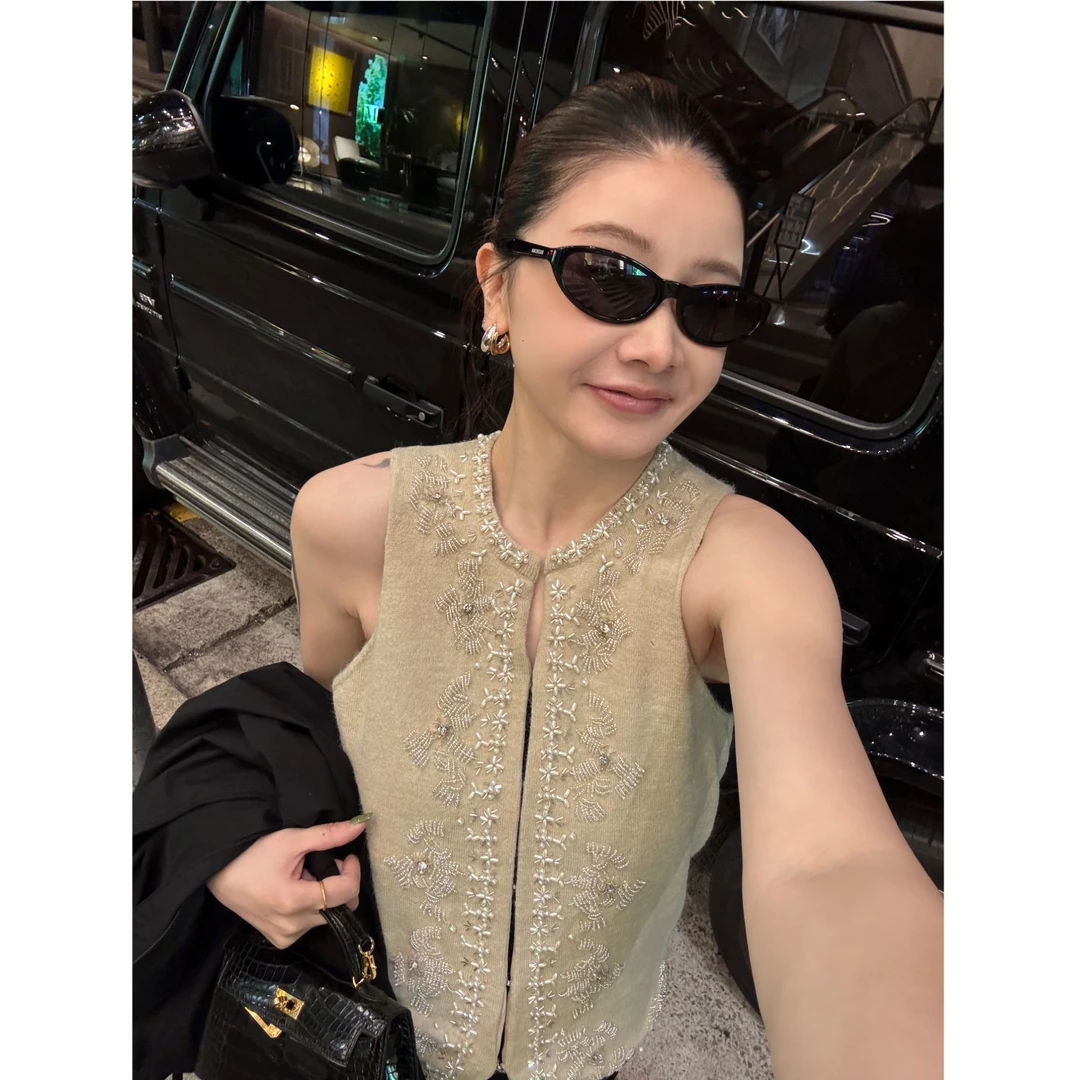 【CHU/2025SSNEW】《皓月》钉珠重工背心JJGC2501