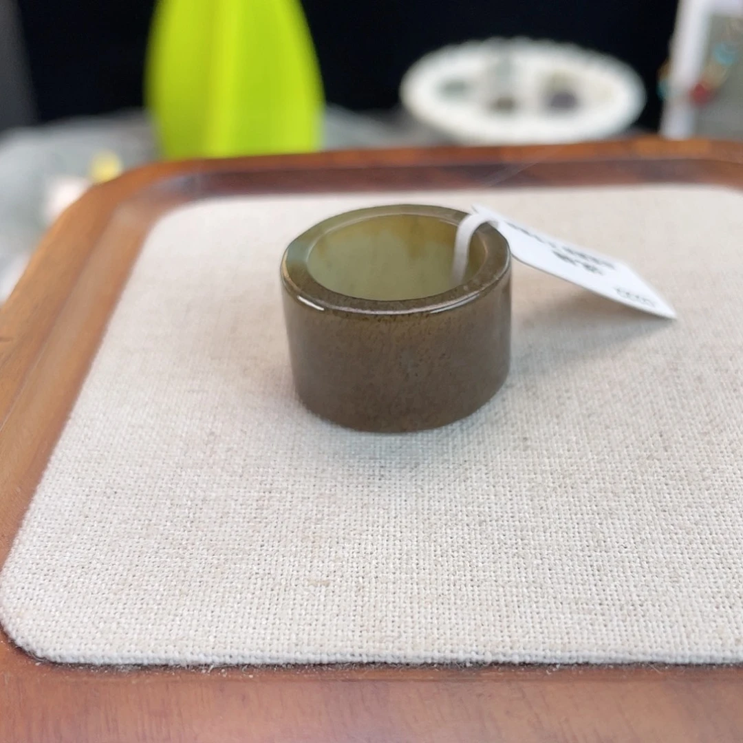 和田玉未镶嵌戒指U91半糖直切18不退换