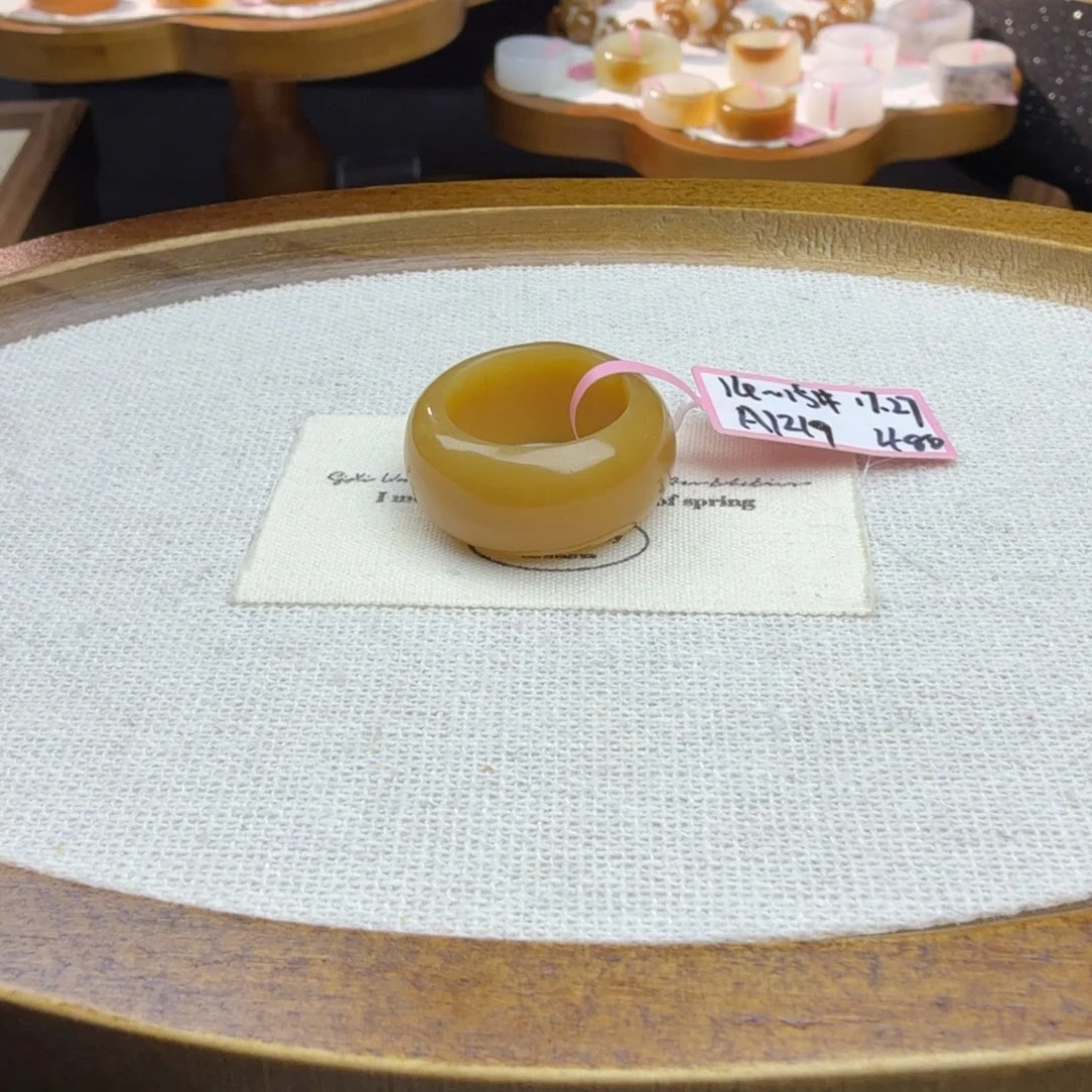 和田玉未镶嵌戒指内径17.2