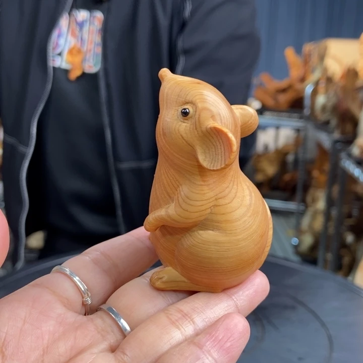 柏木（崖柏）手把件老鼠