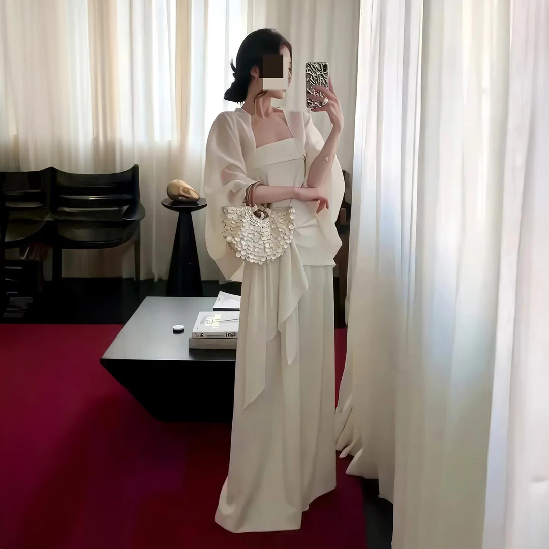 VOCKOO官方2025夏季【米兰假日】一字肩抹胸上衣女春夏季休闲阔腿