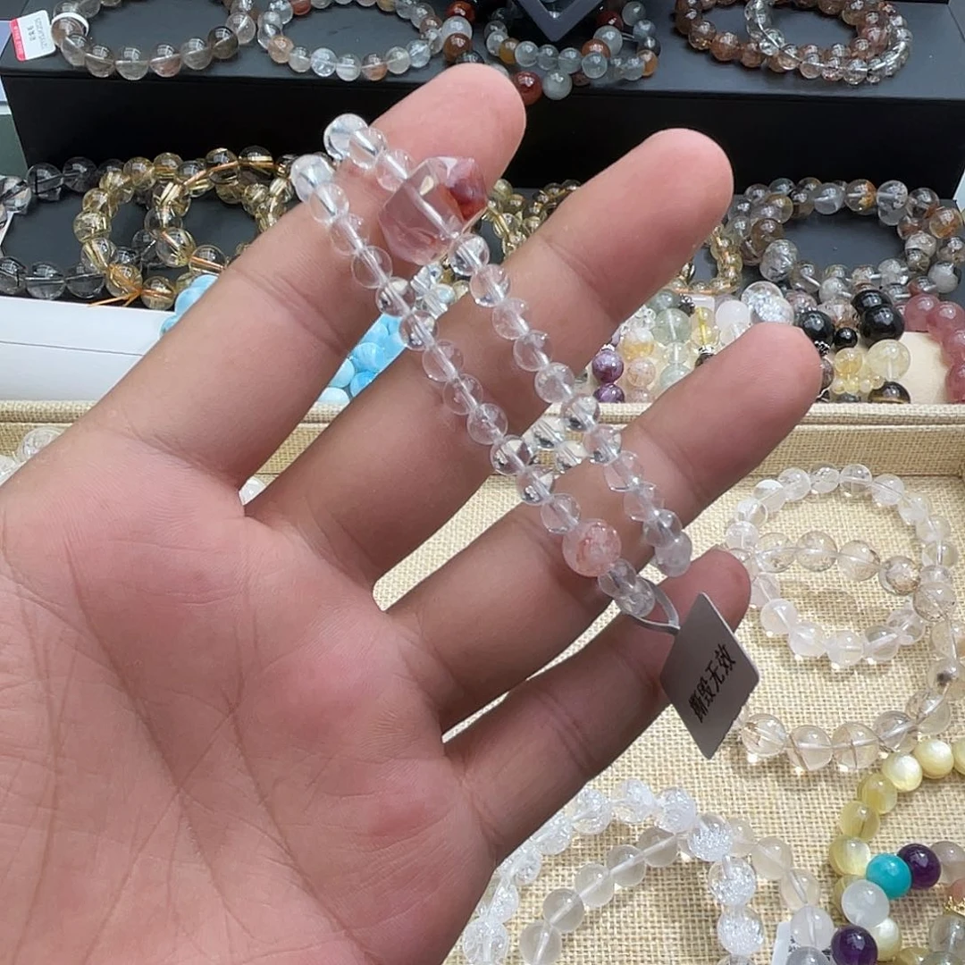 水晶手链未镶嵌白水晶双圈