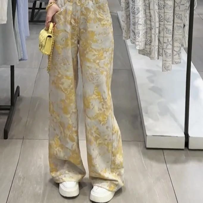 2025夏季新款韩系设计感小众短袖T恤上衣搭高腰显瘦阔腿裤两件套