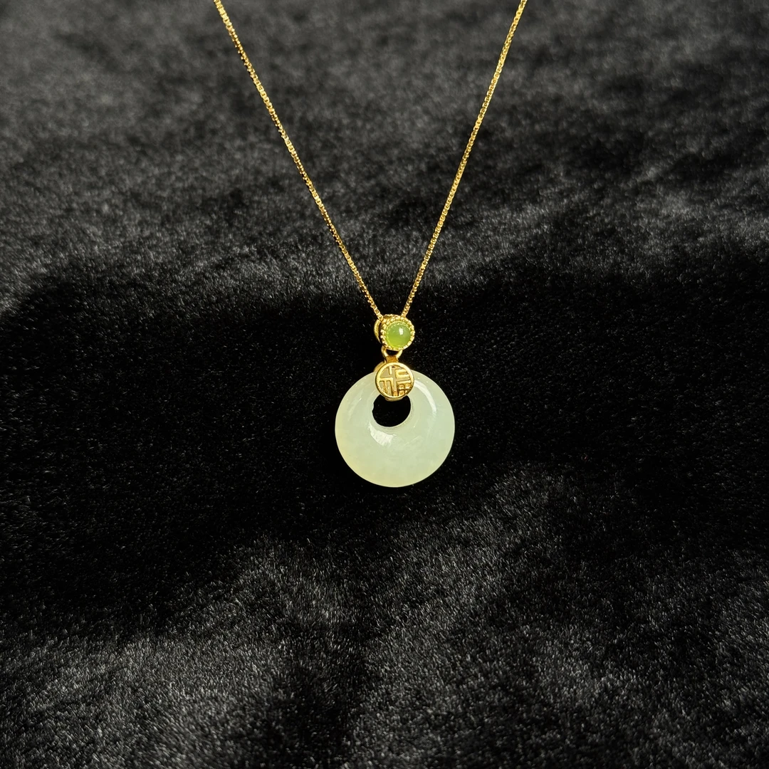 【仔仔臻选】和田玉公主扣福字吊坠不含链H639（拍一发一多样性发货）