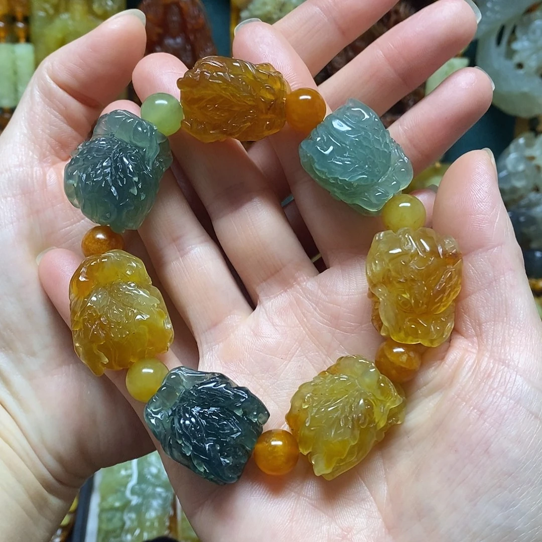 蛇纹石玉未镶嵌手链