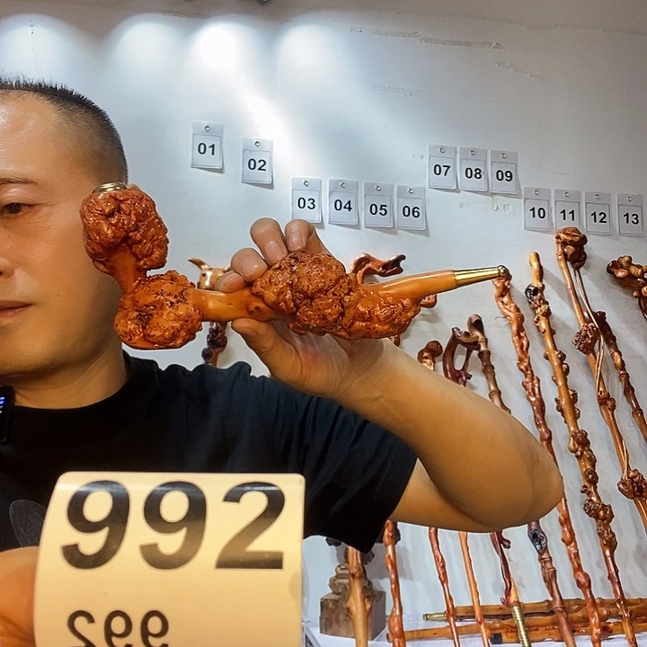 结***缘黑果木云南黑果木树榴摆件