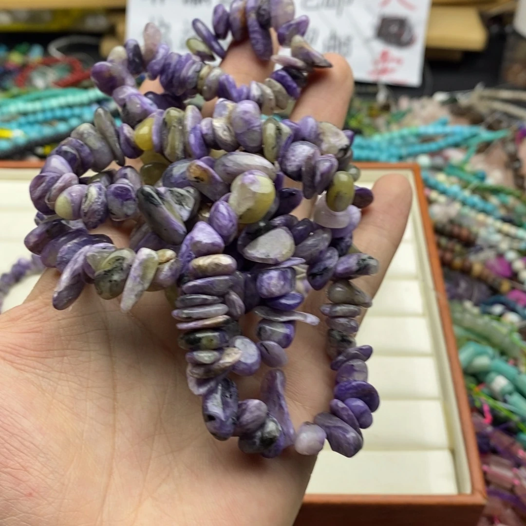 玛瑙/玉髓未镶嵌珠宝半成品一条天然紫龙晶