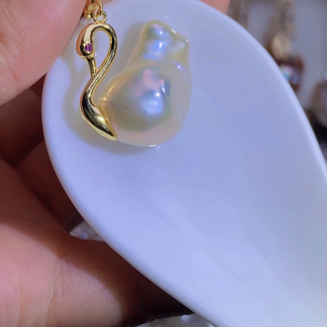 淡水珍珠淡水珍珠银S925镶嵌
