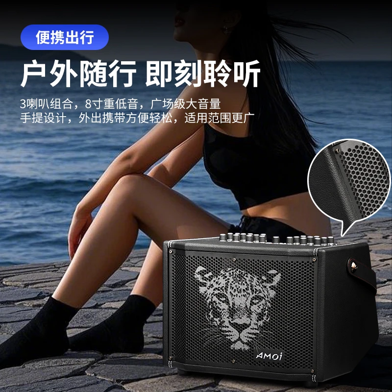 AMOI/夏新皮哥OK-95便携式户外K歌唱歌直播专业乐器弹唱蓝牙音响