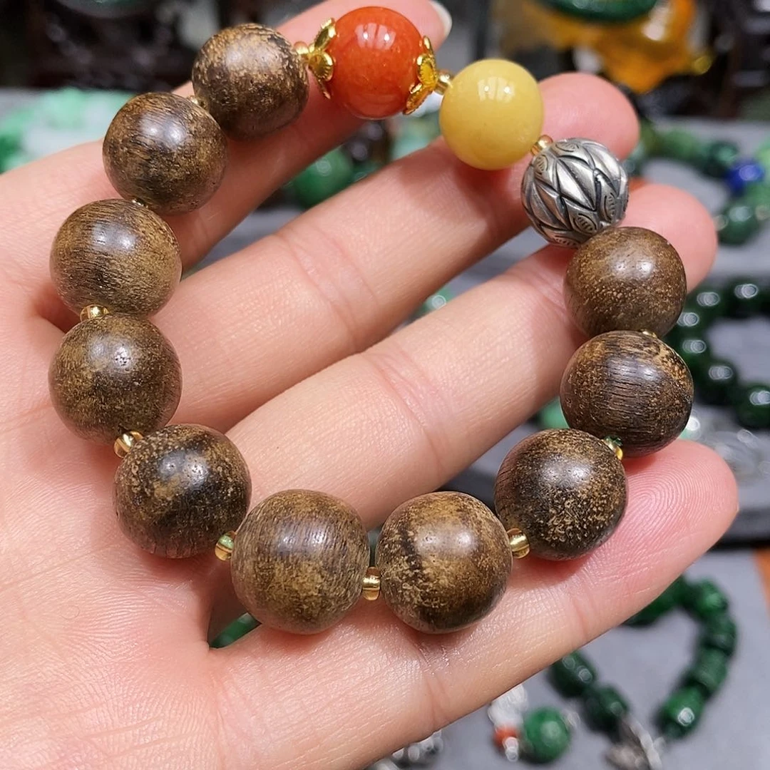 银S925镶嵌手链翡翠漂亮美眉也