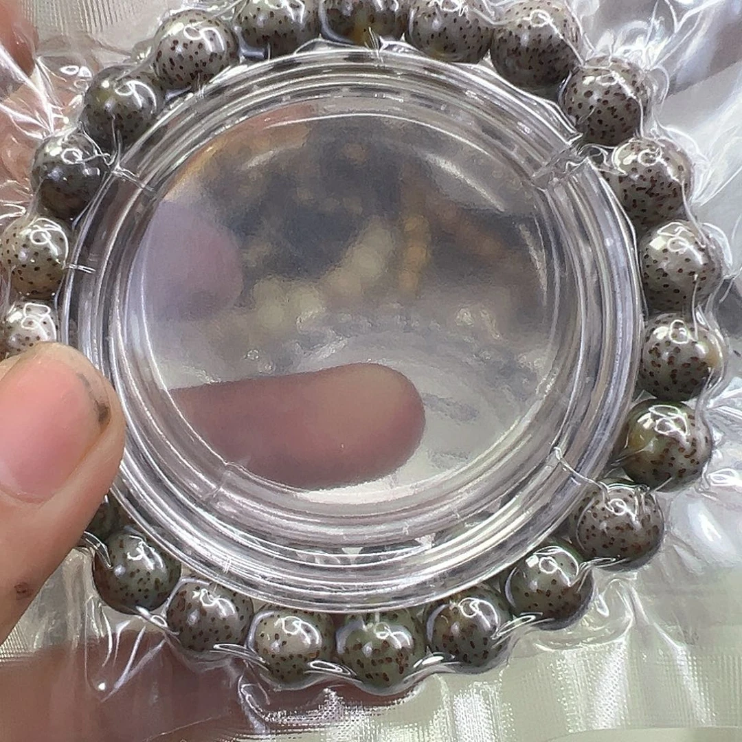 手串星月菩提41入门绿幽灵星月菩提单圈圆10左右