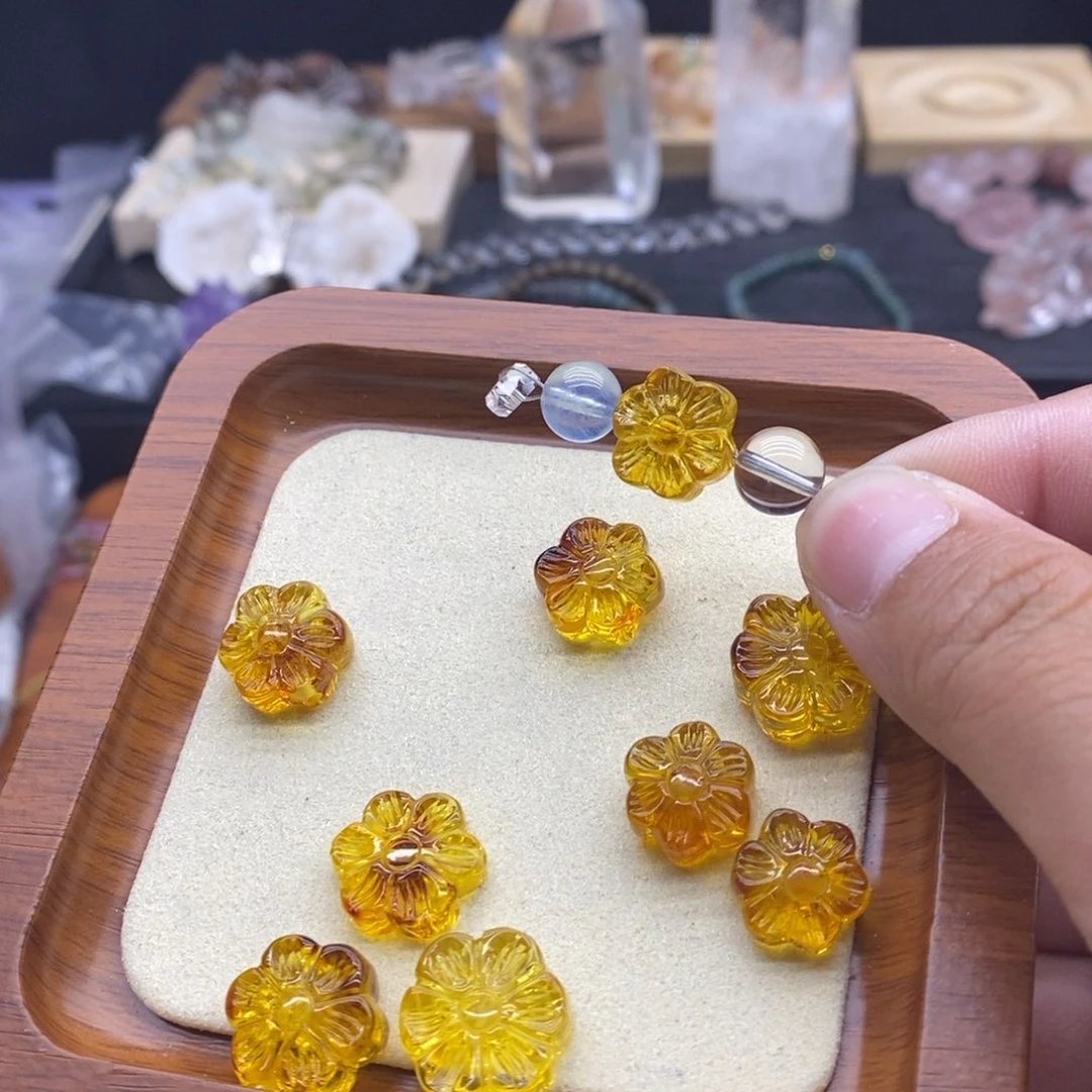 未镶嵌蜜蜡裸石蜜蜡小花