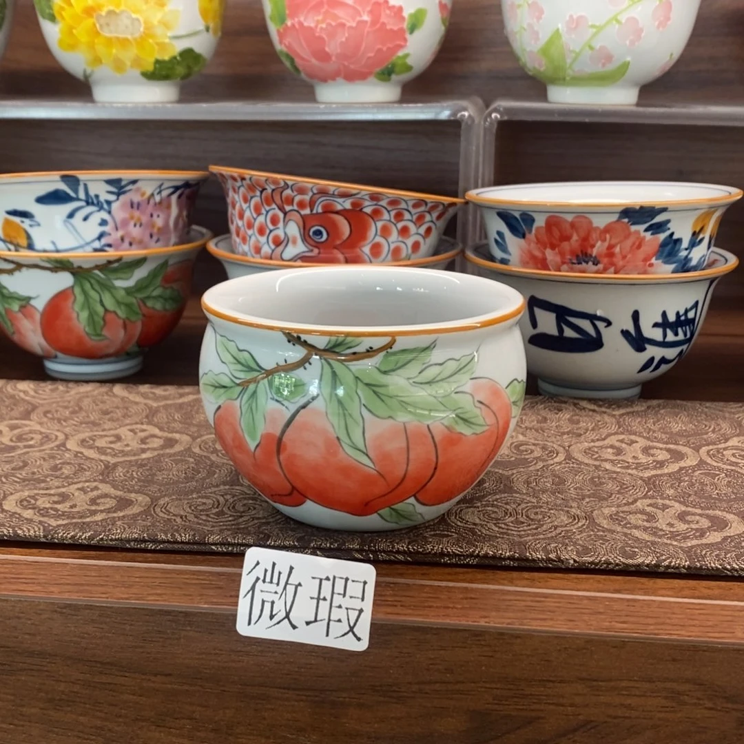 釉下彩老陶泥手工绘制