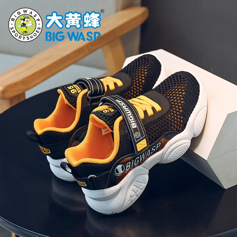 大黄蜂童鞋男童运动鞋春夏透气网鞋轻便软底男孩跑步鞋儿童休闲鞋
