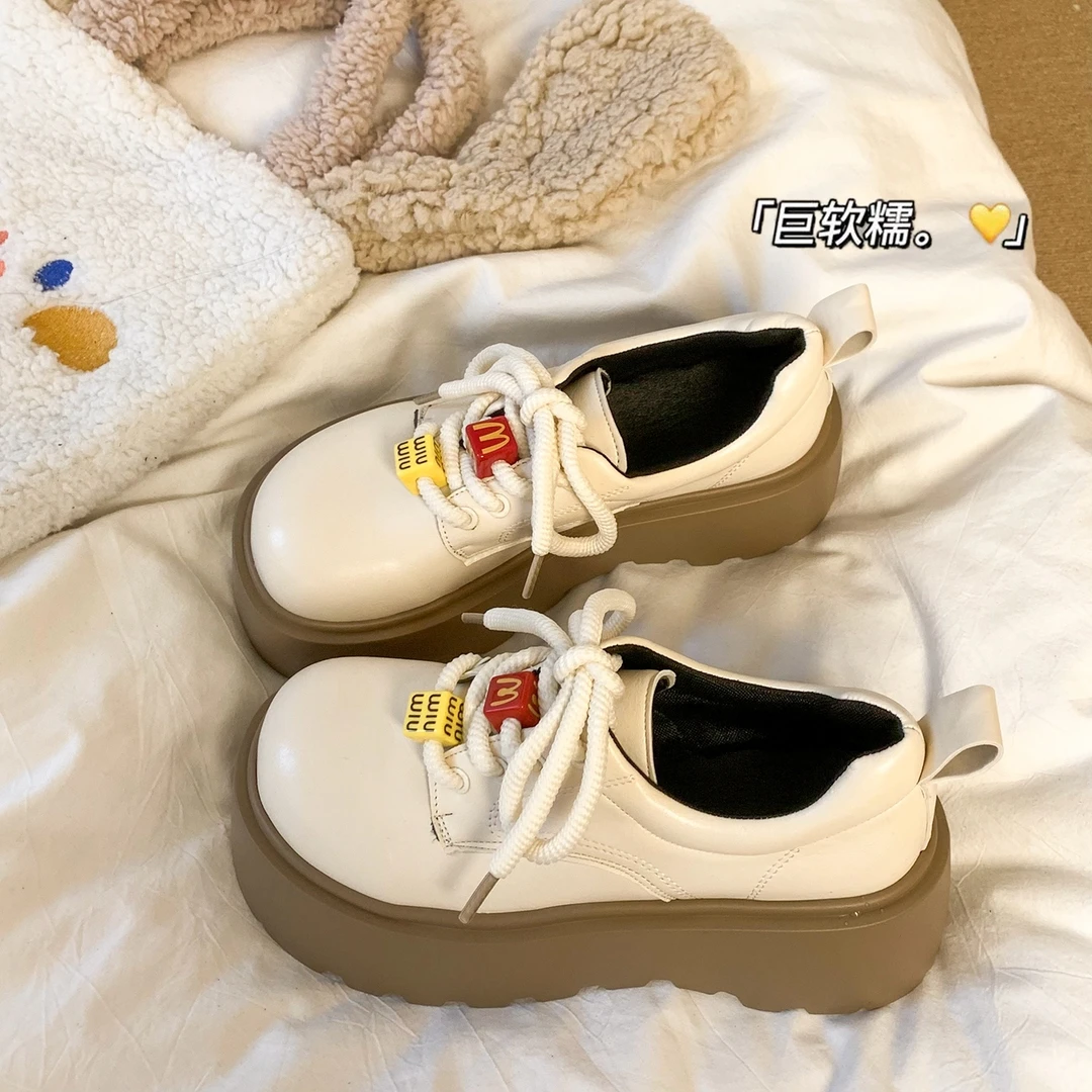 英伦风乐福小皮鞋女2025夏秋新款复古玛丽珍单鞋小个子增高厚底鞋