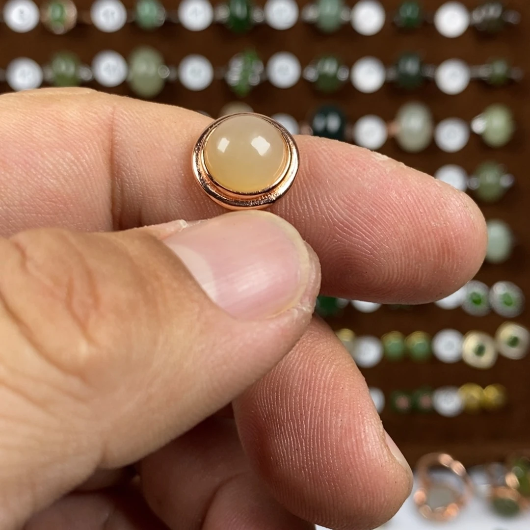 和田玉（青白玉）戒指合金y**i