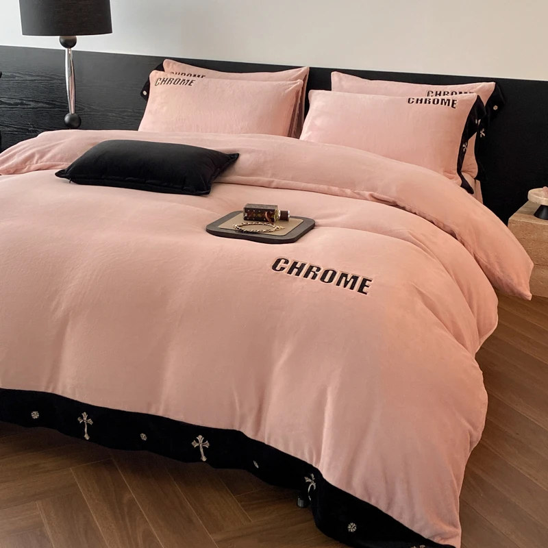 （珂罗星）高克重加绒加厚牛奶绒轻奢风四件套加厚保暖秋冬四件套