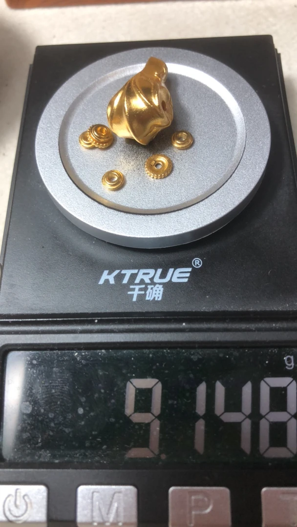 足金999三通万向轴黄金文玩配饰