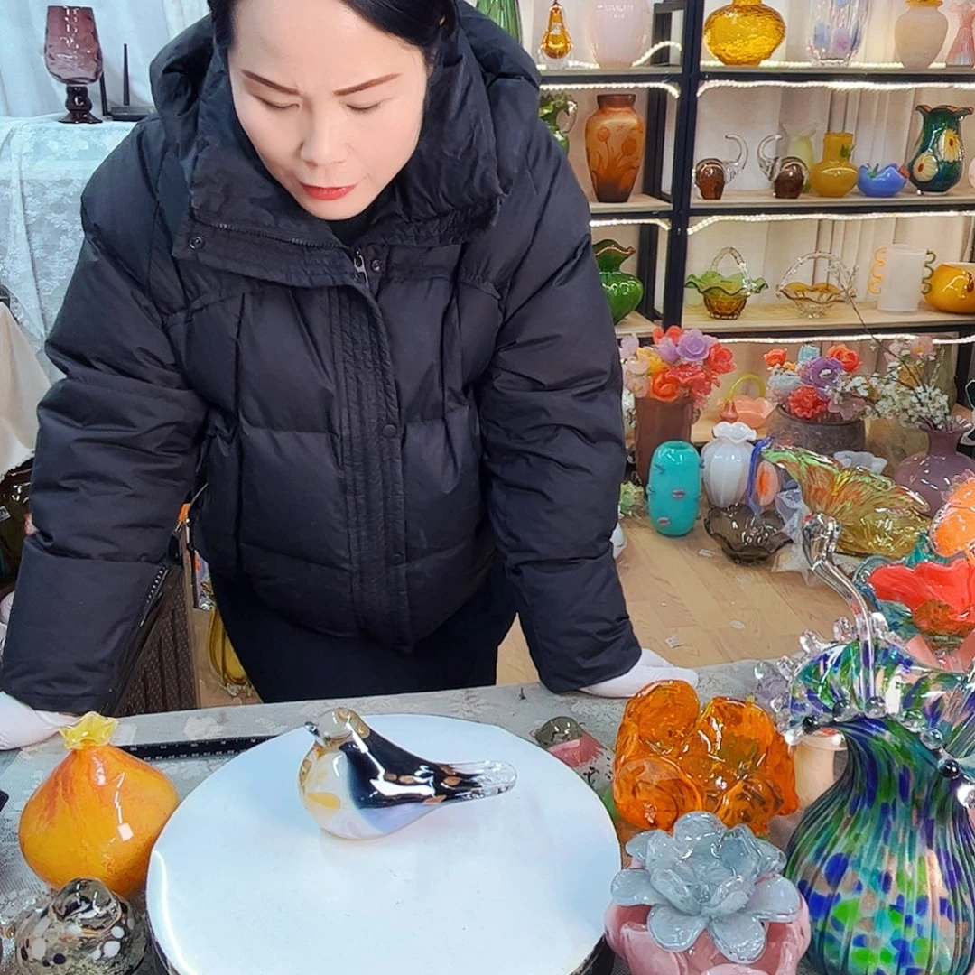 鸟家悦美居琉璃摆件