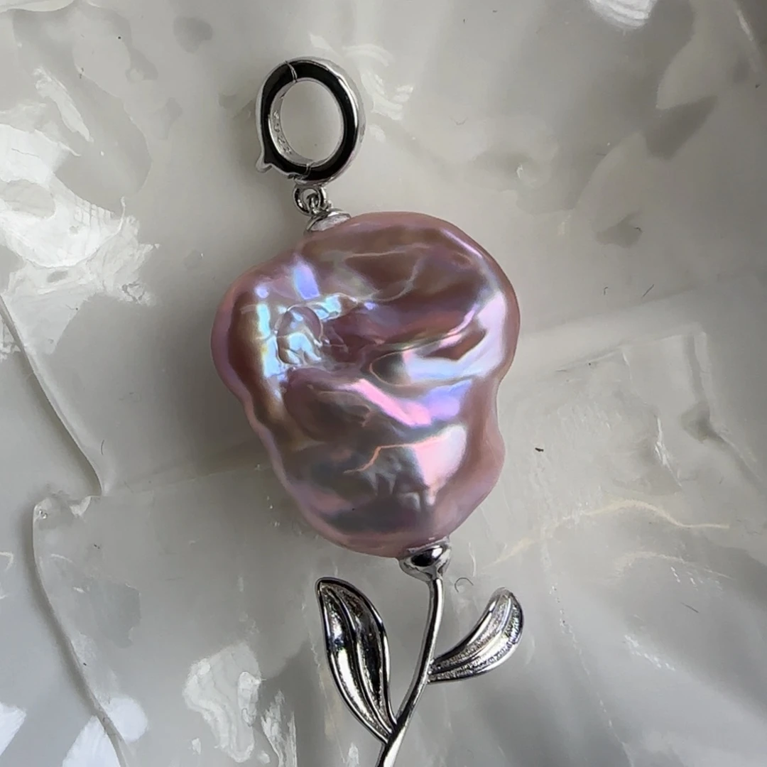 淡水珍珠颈饰银S925镶嵌