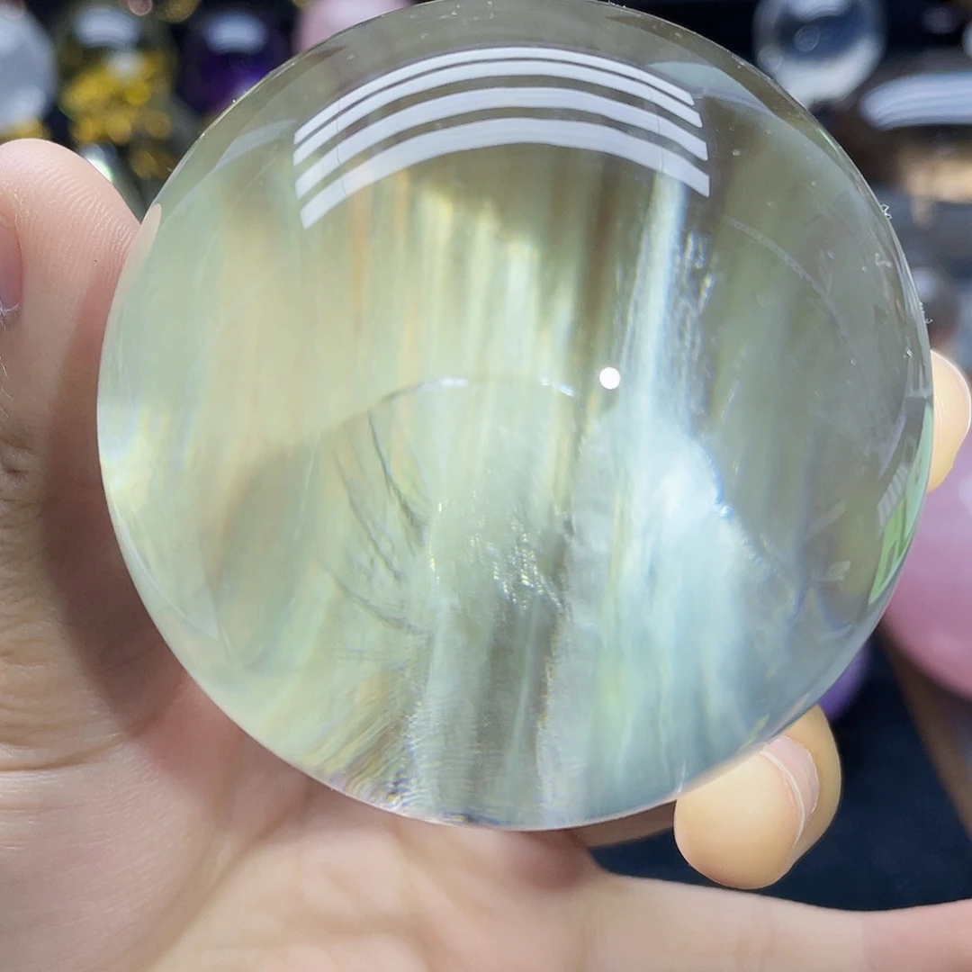 未镶嵌珠宝半成品水晶天然兔毛65.5mm